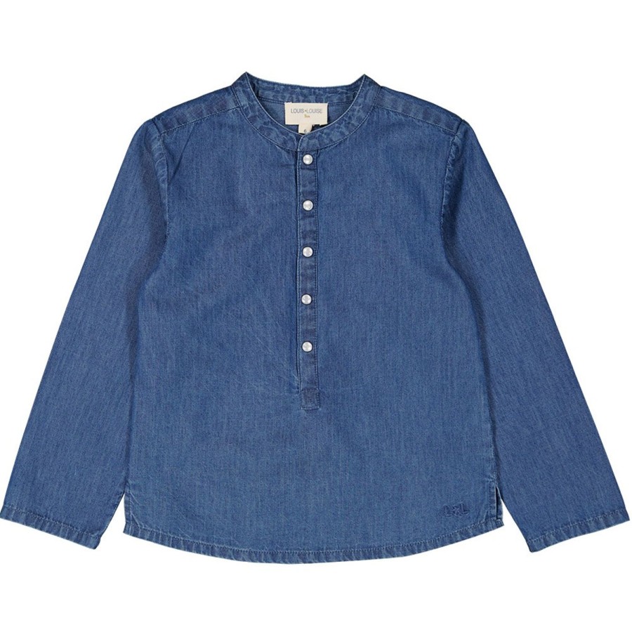 LOUIS LOUISE Shirts, Kurtas, Tee-Shirts | Chemise Grand-Pere Chambray Bouton Pression