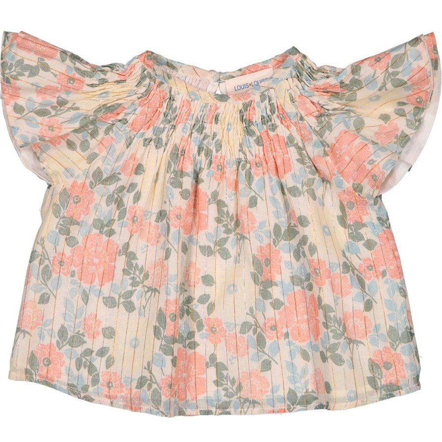 LOUIS LOUISE Blouses, Tops Baby Girls | Tunic Soleil Stripe Lurex Vintage Flower