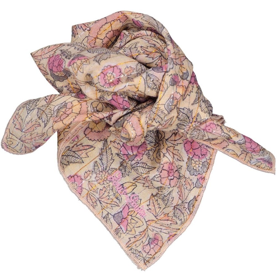 LOUIS LOUISE Accessoires And Toys | Scarf Sissi Stripe Lurex Indian Flower