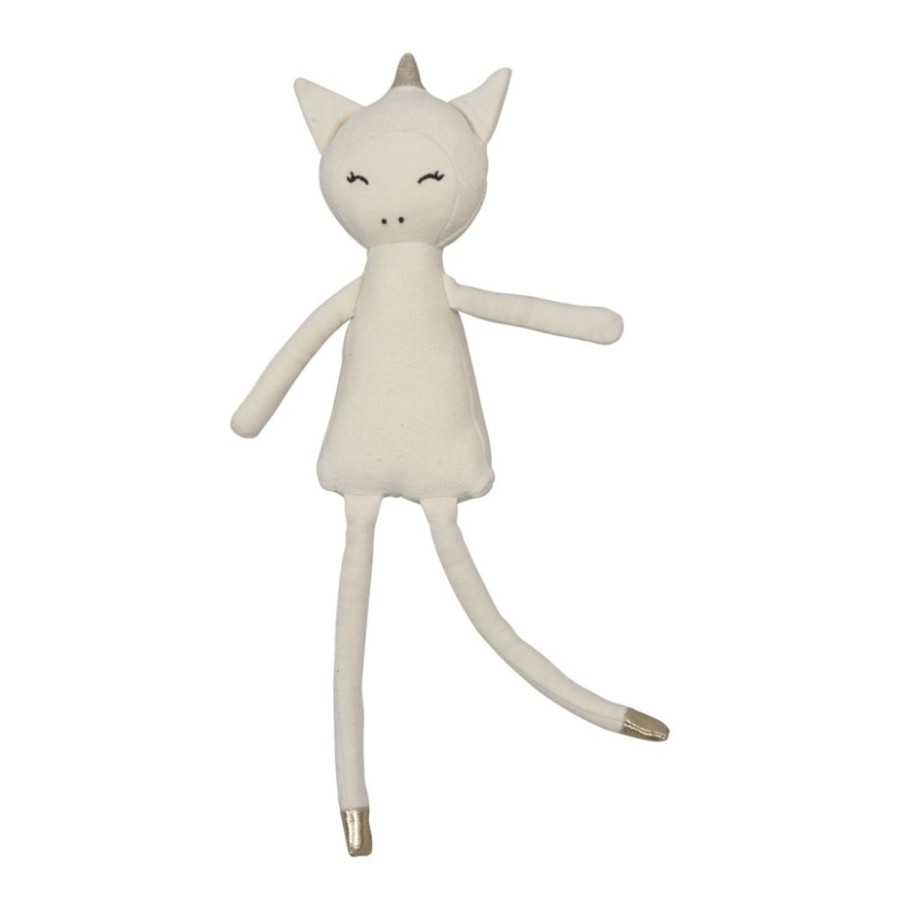 LOUIS LOUISE Accessoires And Toys | Poupee Doudou Licorne Ecru - Fabelab