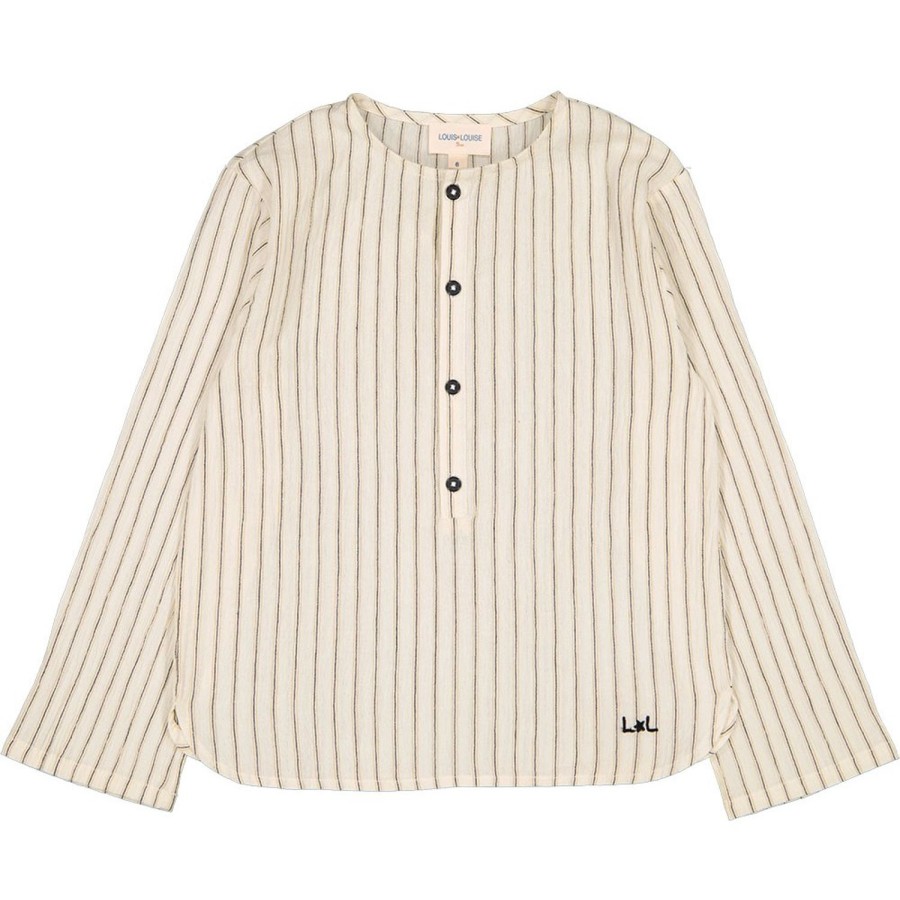 LOUIS LOUISE Blouses, Shirts, Tee-Shirts | Shirt Oncle Cotton Crepe Stripe