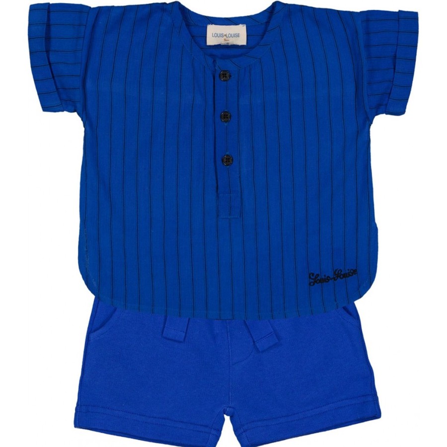 LOUIS LOUISE Shirts, Tops Baby Boy | Shirt Saul Cotton Crepe Stripe