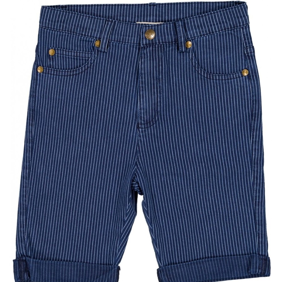 LOUIS LOUISE Bermudas, Trousers. | Bermuda Dean Stripes Denim